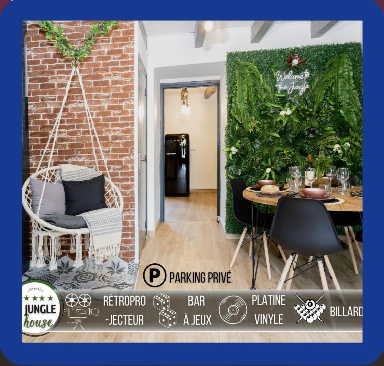 Maison "Jungle House" 90 M2 Billard, Retroprojecteur, Bar A Jeux , Vinyle, Wifi Fibre, Ideal Pro & Famille A Монбризон Екстериор снимка