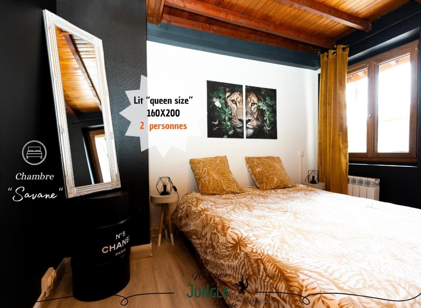 Maison "Jungle House" 90 M2 Billard, Retroprojecteur, Bar A Jeux , Vinyle, Wifi Fibre, Ideal Pro & Famille A Монбризон Екстериор снимка